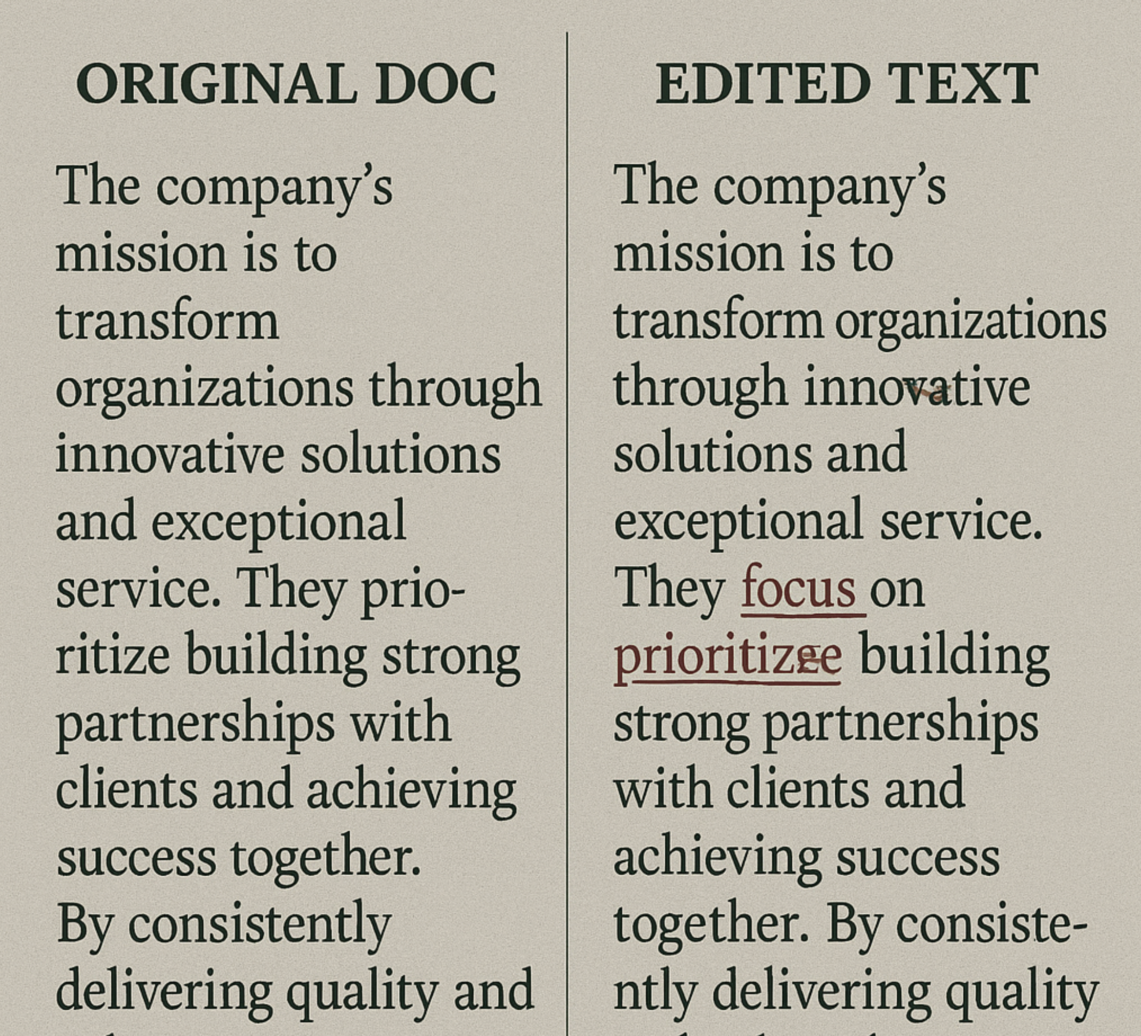 editing - Non Standard Writing Style Editing for authors